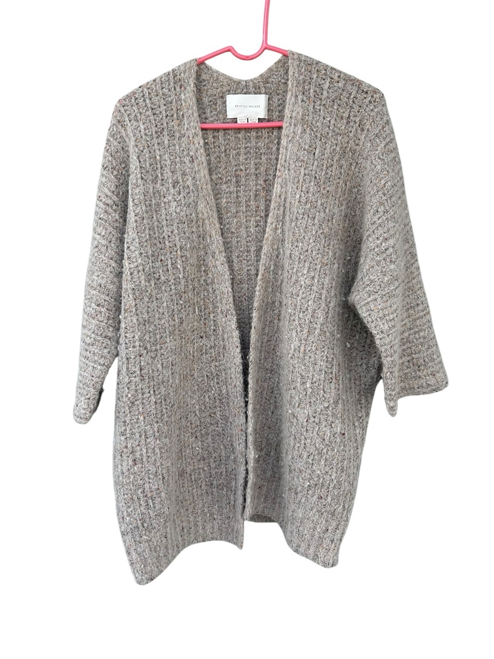 Brochu Walker Baby Alpaca and Wool Noor Cadigan Sweater - Size XS - Beige